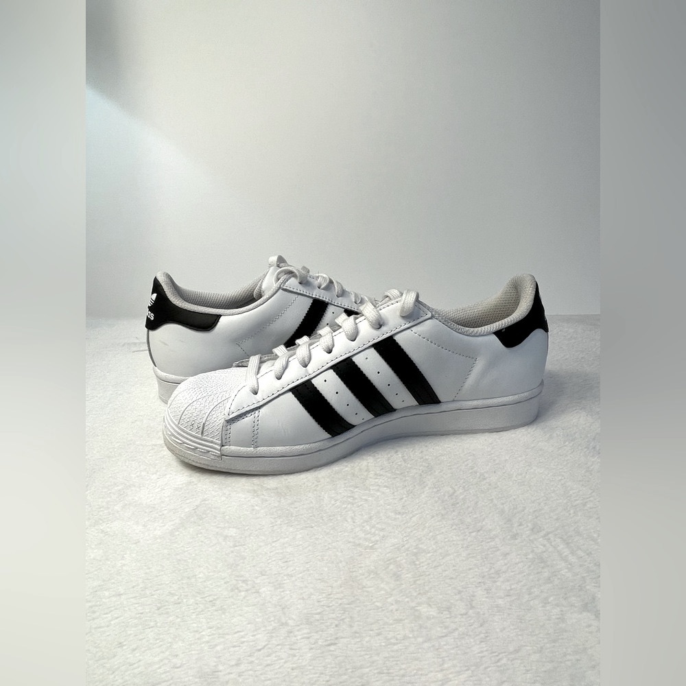 Adidas White And Black Shell Toe Superstar Sneake… - image 2